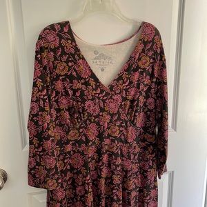 Sahalie Women's Floral Dress - Pink and Brown